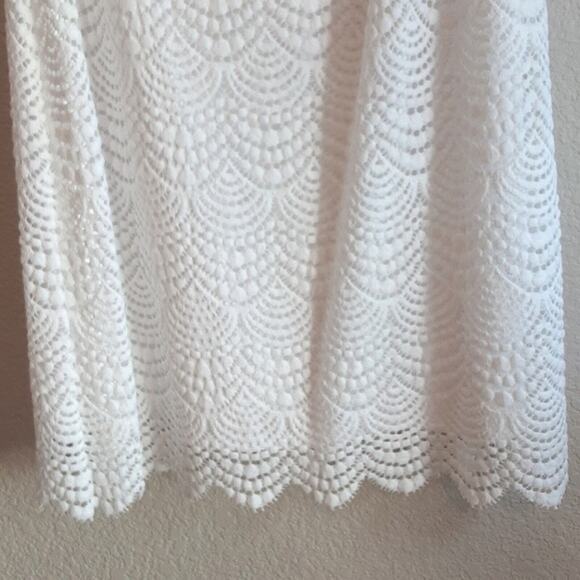 Lilly Pulitzer NEW Resort White Lexa Scalloped Shell Lace Off Shoulder Dress L - Picture 7 of 12